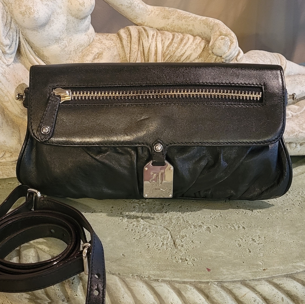 L.A.M.B. by Gwen Stefani Leather Clutch/Crossbody bag. Designer Vintahe #426
